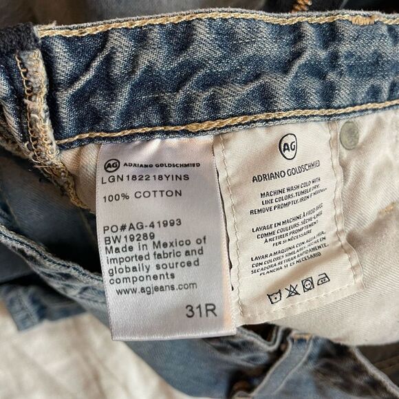 AG Jeans Crossover High Rise Straight Leg Side Zipper 31 - Picture 6 of 7